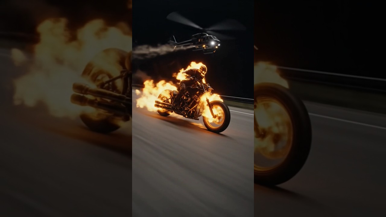 🚁GHOST RIDER RACING A HELICOPTER 🔥