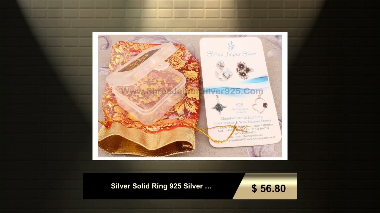 Silver Solid Ring 925 Silver Sterling Ring Cabochon & Oval Shape Stone AND Silver Ring Handmade R...