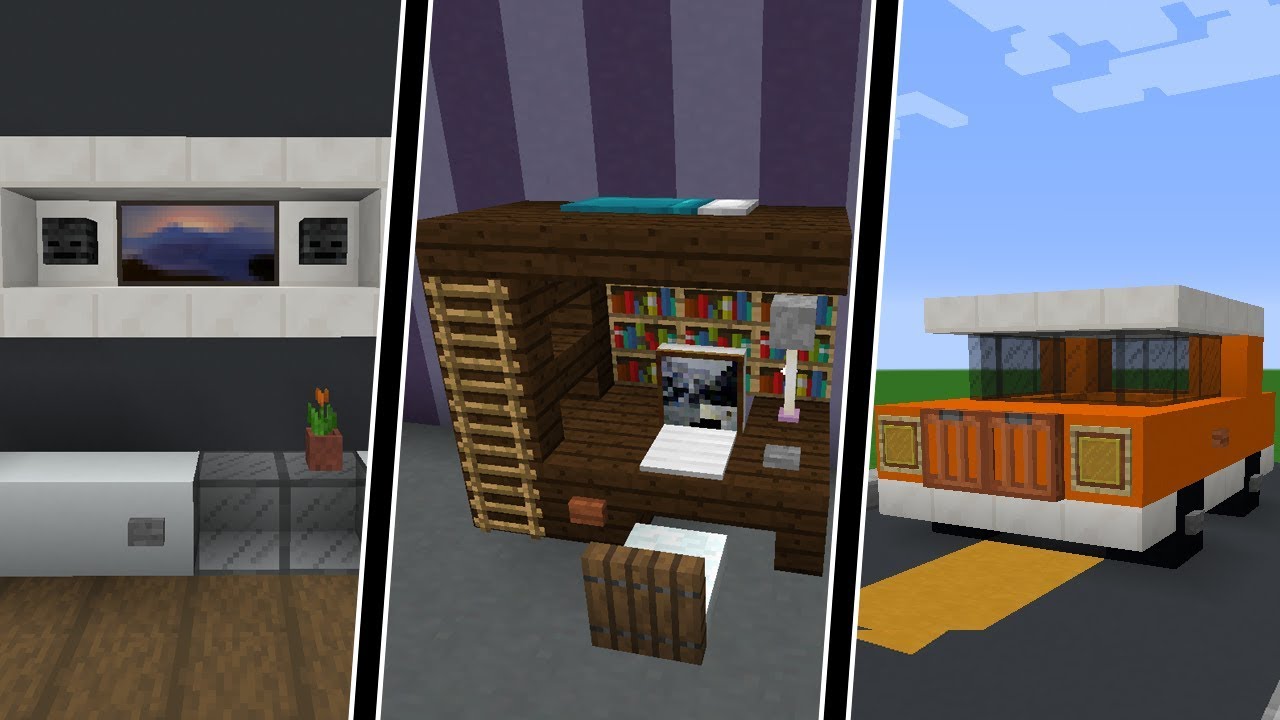 Sala de está no Minecraf. Decoração e criatividade  Minecraft decoração,  Ideias de decoração, Decoração