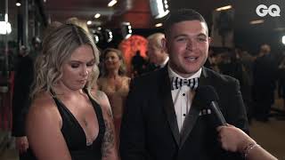 Ash Taylor Has A Bow Tie On Dally M Red Carpet 2018