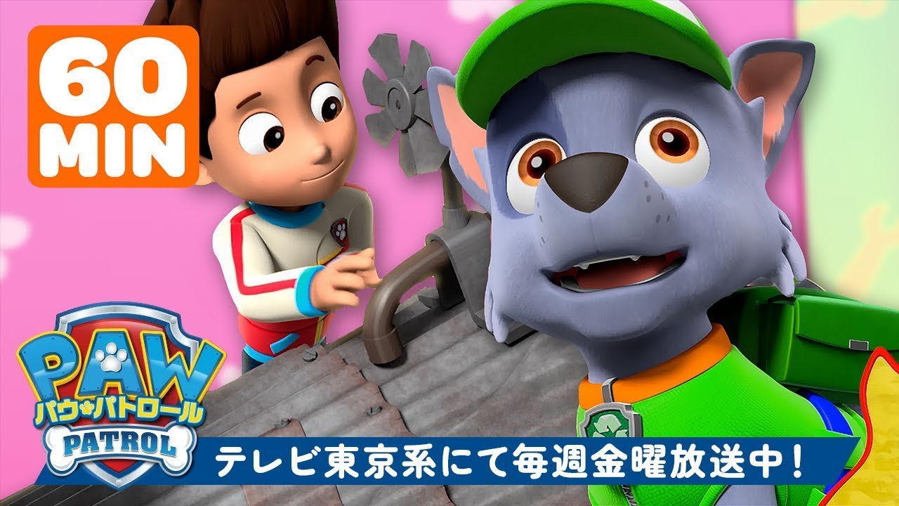 パウパトロール　ケント　ロッキー パウ・パトロール | ロッキーとケントの修理ミッション | 1時間特集