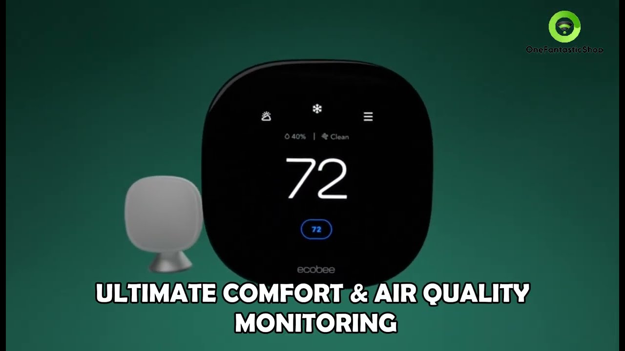 Ecobee Enhanced Smart Thermostat: Energy-Efficient, WiFi-Enabled, Works With Siri, Alexa & Google