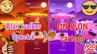 Tiles hop - alan walker spectre vs on & on cartoon - #tileshop #youtube #smashgaming #alanwalker screenshot 2