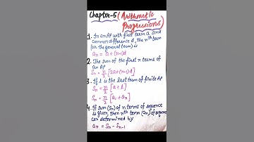 Class10 || Chapter 5 || Arithmetic Progressions || Important Formulas #shorts #ytshorts