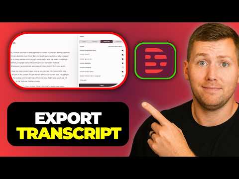 How To Export A Transcript From Descript