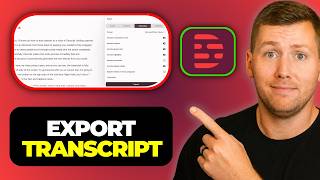 How To Export A Transcript From Descript