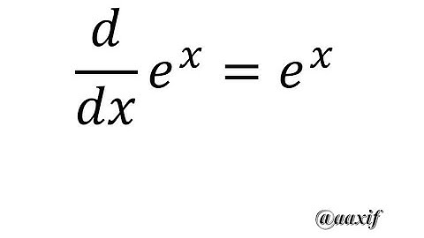 Differentiation of e^x by first principle method.