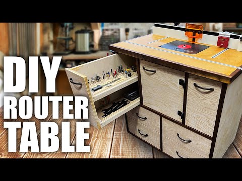 Router Table Cabinet Build with Storage and Organization