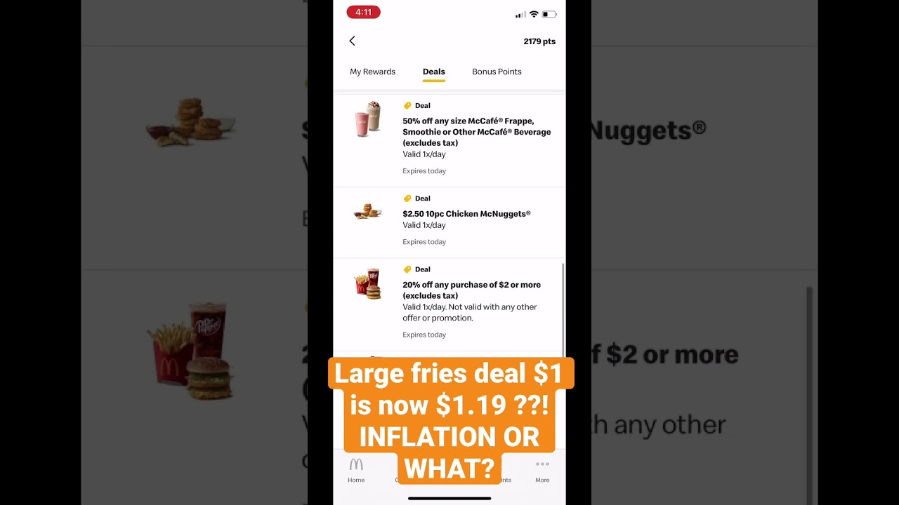 McDonalds large fries deal is WHAT?!?!