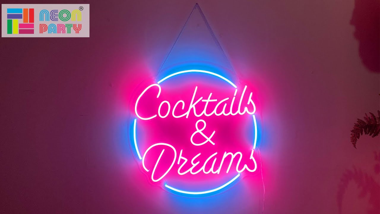 Neon Leuchtschild Cocktails & Dreams