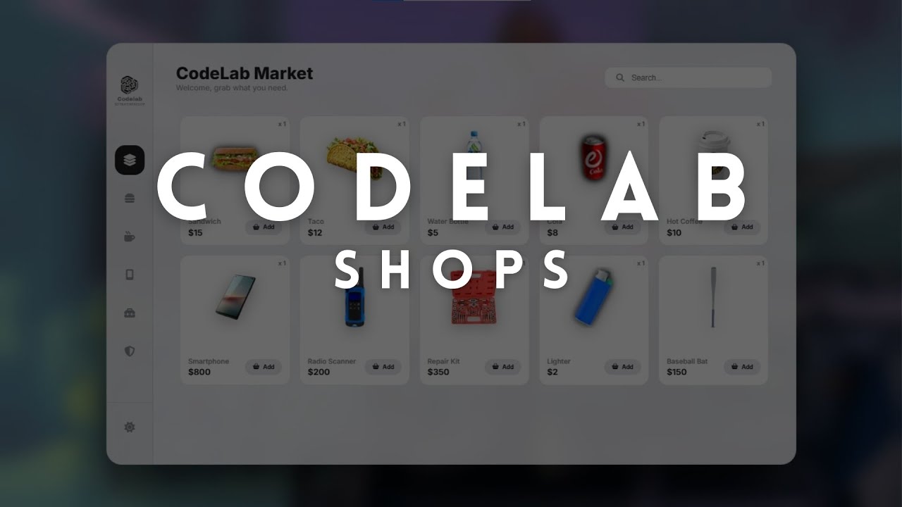 [QB] CodeLab Premium Market System | Modern UI, Cart System, Advanced Search