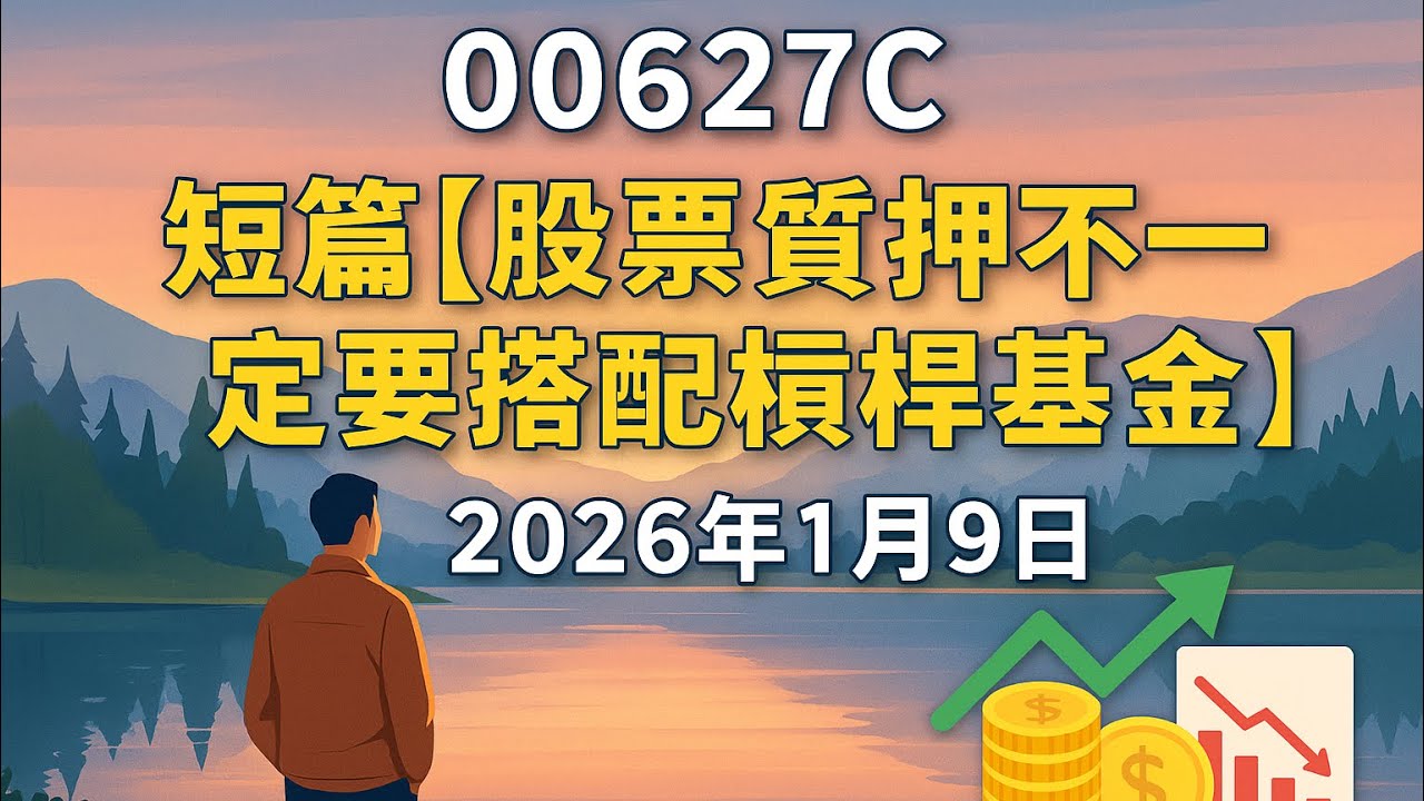 00627C 短篇【股票質押不一定要搭配槓桿基金】2026年1月9日