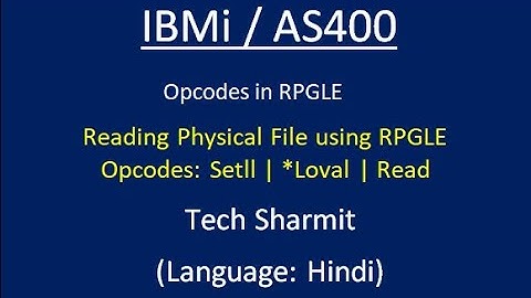 IBMi (AS400) - Reading Physical File in #RPGLE  #IBMi # AS400