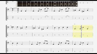 Video thumbnail of "Beatles The   She 's a Woman BASS GUITAR TABLATURE"