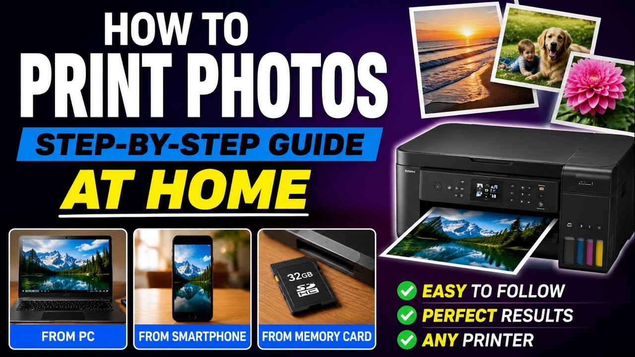 How To Print Photos At Home - Step-By-Step Guide - YouTube