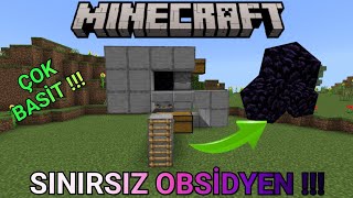 Minecraft Bedrock Tam Otomatik Obsidyen Farmı 1.21!!! (MCPE/Xbox/PS5/Nintendo Switch/PC)
