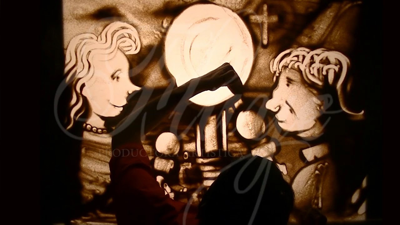 Sand Art Chile - Historia del pueblo chileno contado en dibujos con Arena por el artista Argentino.