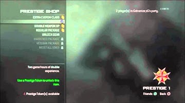 MW3 GLITCH unlimited prestige tokens unlimited double xp and 10 classes