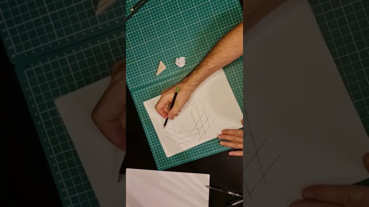 Как провести прямую линию от руки.