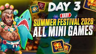 Hero Wars Summer Festival 2026 Mini Games Day 3 | FREE Coins & Honey Guide! screenshot 1