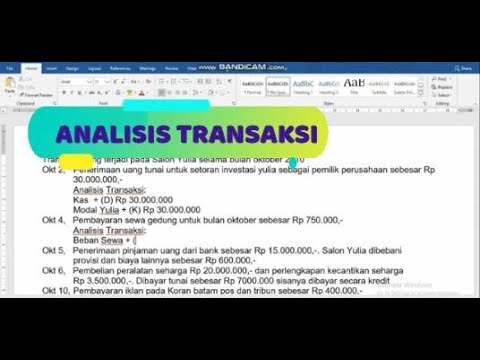 Video: MESYUARAT: ANALISIS TRANSAKSI