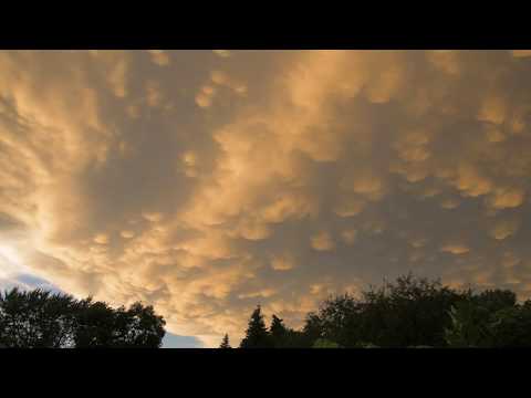 Mammatus clouds after storms passed through the Minneapolis St. Paul area.