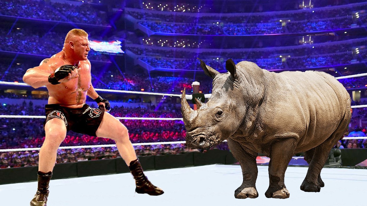 Full Match - Brock Lesnar vs Rhino - Iron Man Match 2025