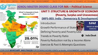 IGNOU | MPS-3: Democracy & Development | UNIT-7: Structure and Growth of Economy