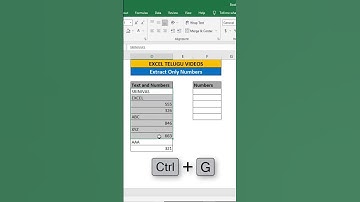 How to Extract Numbers Only from the Data in Excel | Excel Telugu Videos