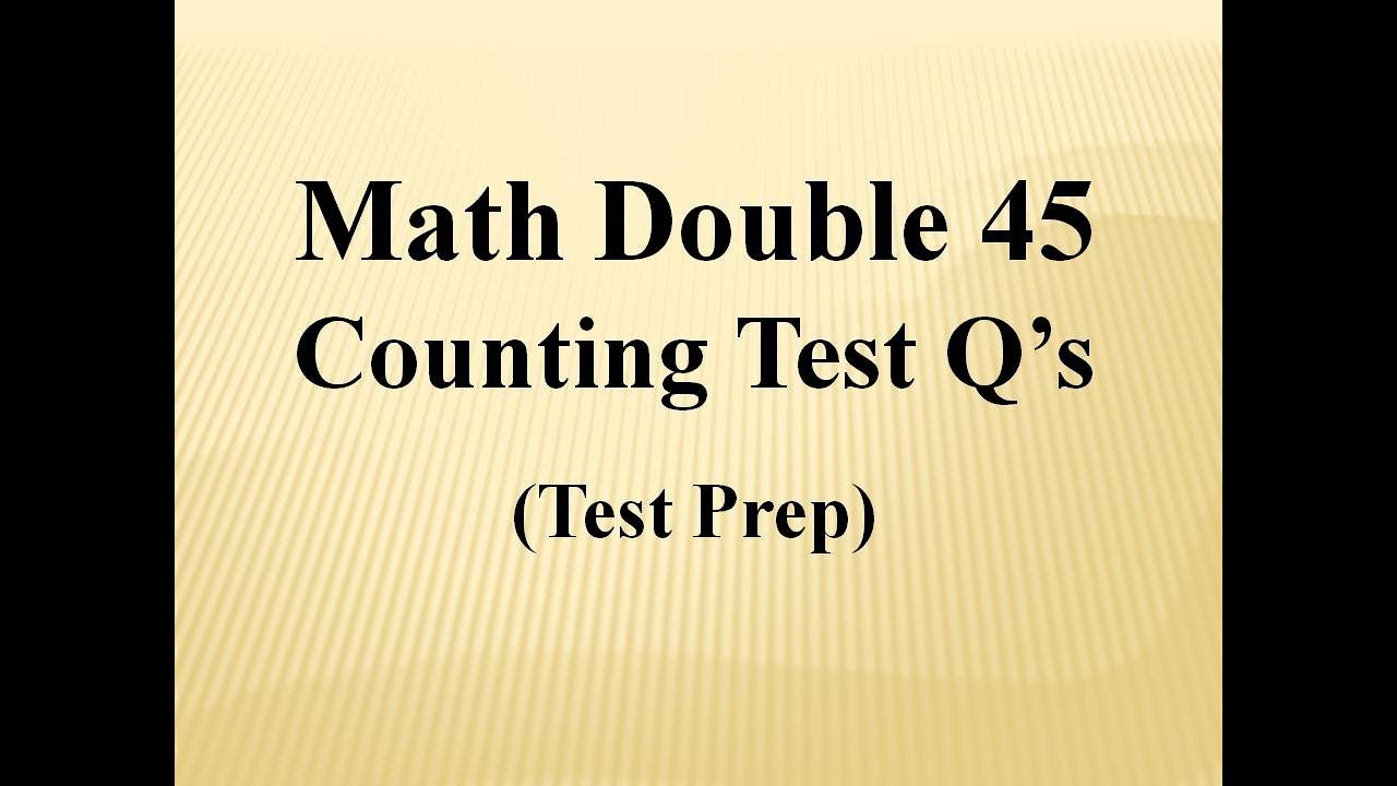 Counting Test Questions - YouTube