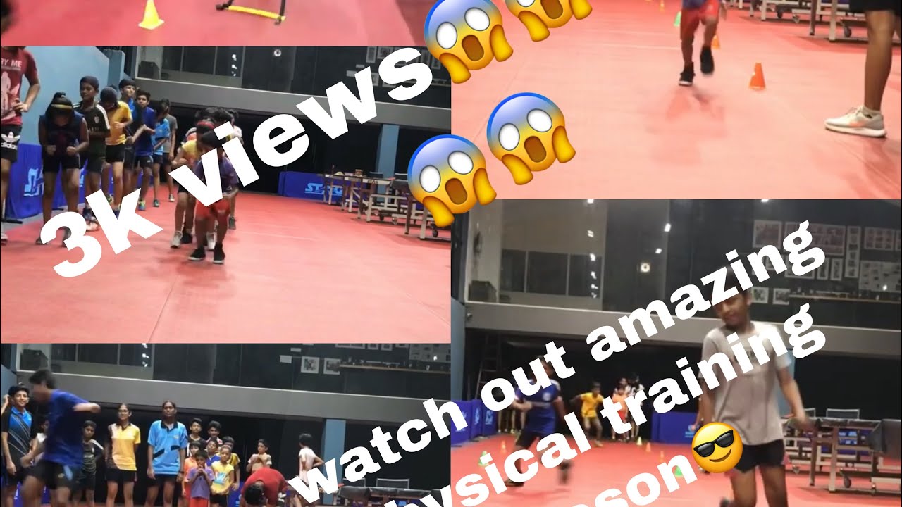 Physical training in my table tennis academy YouTube