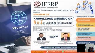 Webinar | Knowledge Sharing on  A to Z of Journal Publications | IFERP |    E-Certificates screenshot 4
