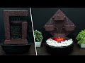 Amazing 2 home made tabletop water fountains  diy fountains using styrofoam  unique fountain ideas