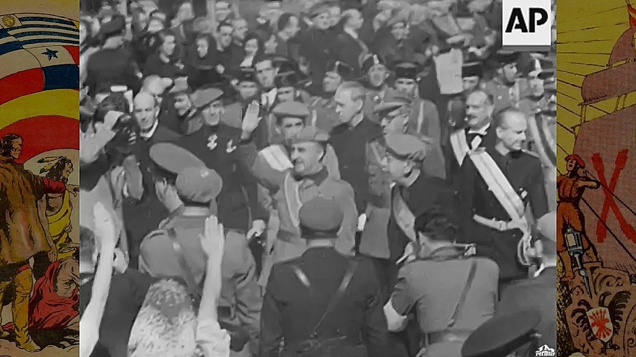 1939 10 12 El Generalísimo Franco celebra en Zaragoza las fiestas de la Raza y la Virgen del Pilar
