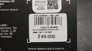 Review of Original Black Reebok Socks (Reversible, Rp. 49,000 at Sport Station)
