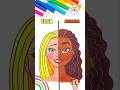 Draw Cute Disney Princesses | Princess Elsa VS. Moana Drawing 🌈👸🏼#disney #drawing #shorts #moana