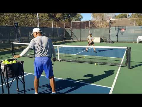 Pickleball middle attack 2 with Peter Huang