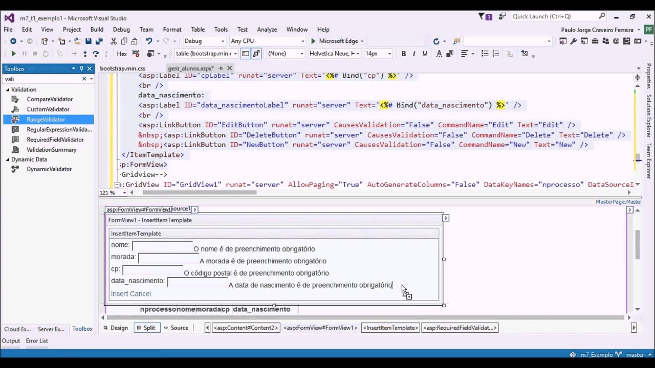 Formview com validators - YouTube