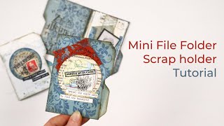 Mini File Folder Scrap Holder | Tutorial