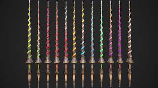 Medieval Cavalry Tournament Spear 3D Model Weapon Weapons Pack Set Armory Environment