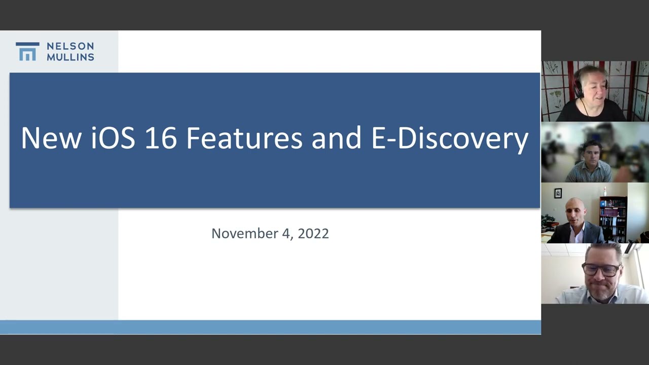EDRM Webinar: New iOS 16 Features and E-Discovery