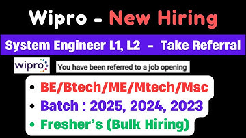 🔥Wipro Systems Engineer | Wipro Off Campus Hiring | Wipro Latest Recruitment | hire me plz