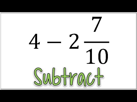 How to Subtract a Mixed Number from a Whole Number - YouTube