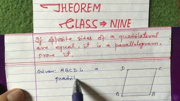 Theorems on Parallelogram ll Class 9 ll IR Simkhada