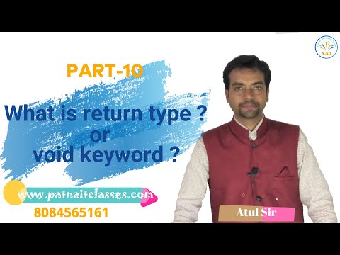What is return type or void keyword in Hindi ? | part 10