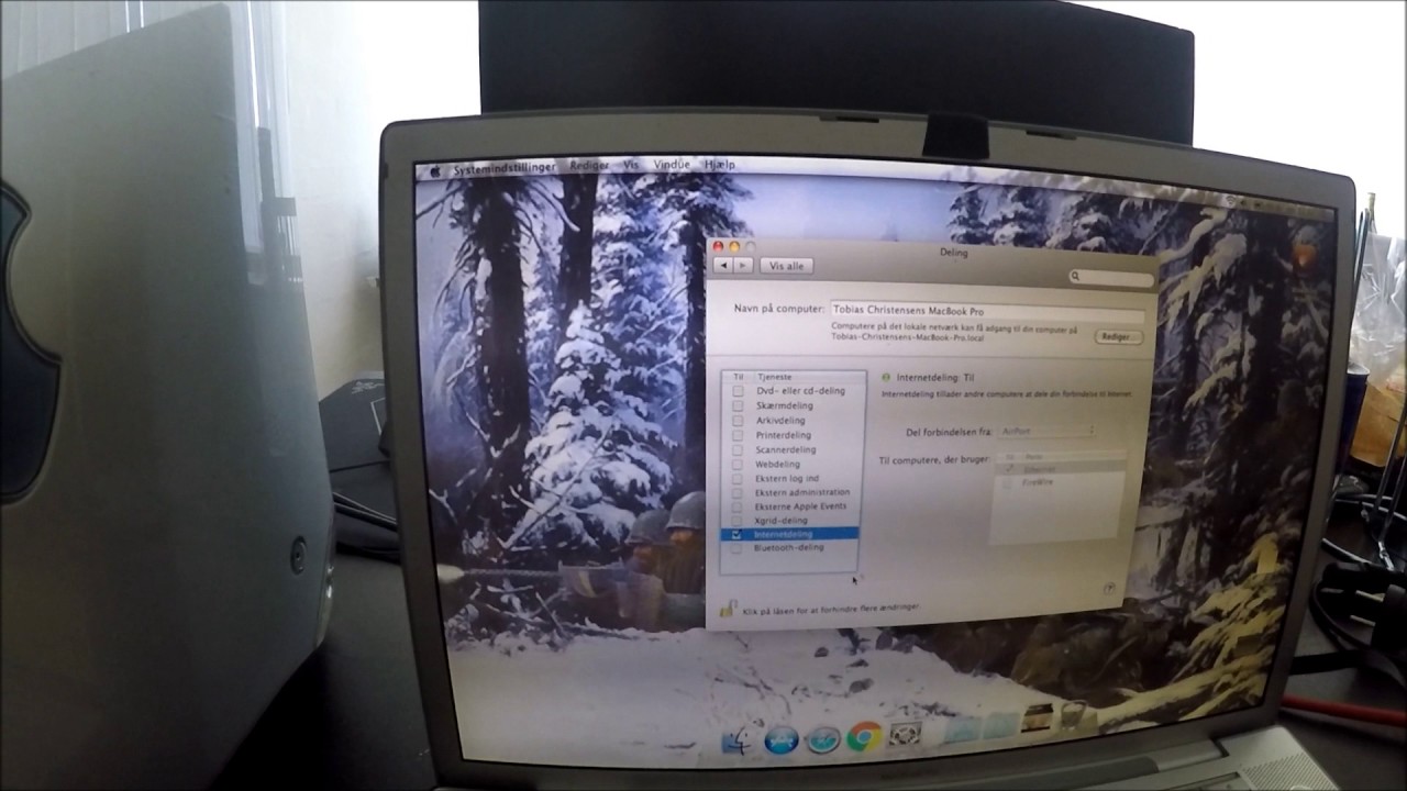 How to bridge connect two apple computers, wifi through it's
