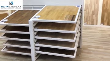 Boya Tile Display Rack | Beautiful Design Metal Sliding Stone Ceramic Tile Waterfall Display Rack