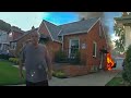 Car Fire Spreads to House as Intoxicated Man Stands Dangerously Close