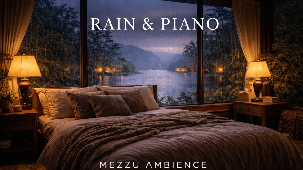 Healing Sleep Ambience 🌿 Cozy Night Room with Soft Jazz & Nature Sounds