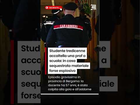 Video Studente tredicenne accoltella una prof a scuola, in casa sequestrato materiale forse esplosivo